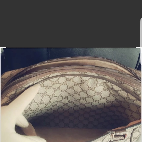 Gucci messenger vintage bag. Green red strips - Picture 6 of 8